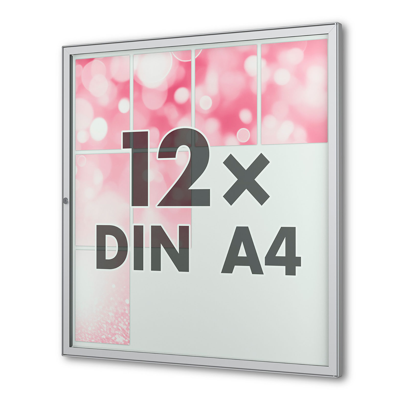 12 x DIN A4 Flachschaukasten Tesus - gerundet 12 x DIN A4 Flachschaukasten Tesus - gerundet