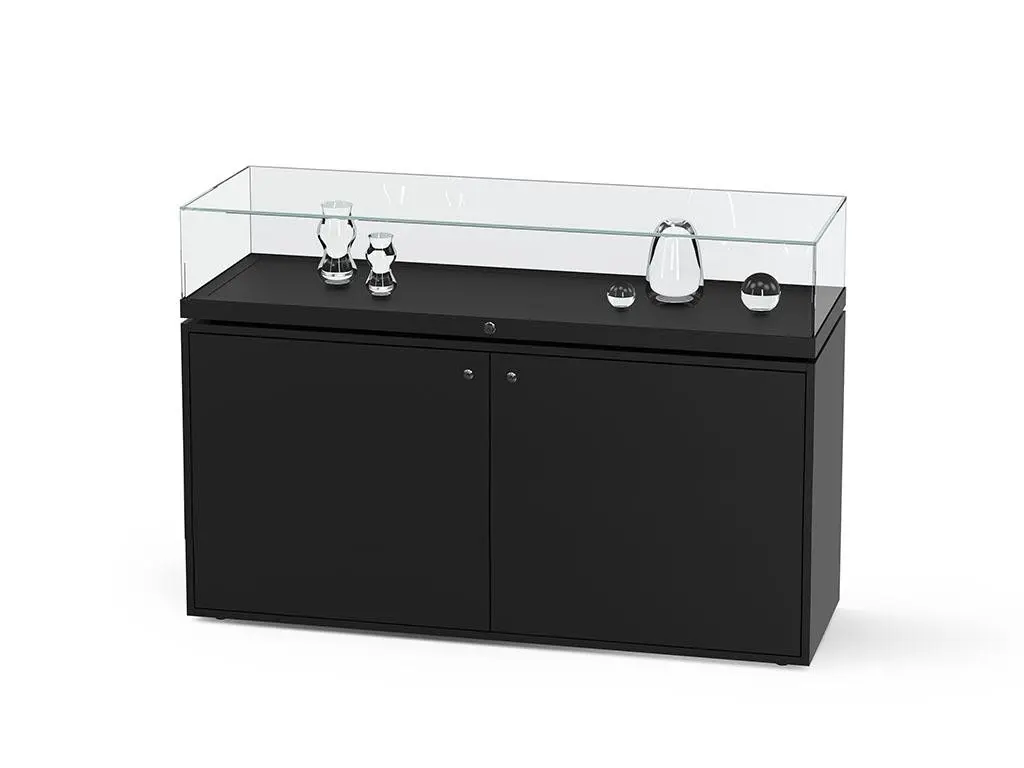 Tischvitrine Glas mit Unterschrank