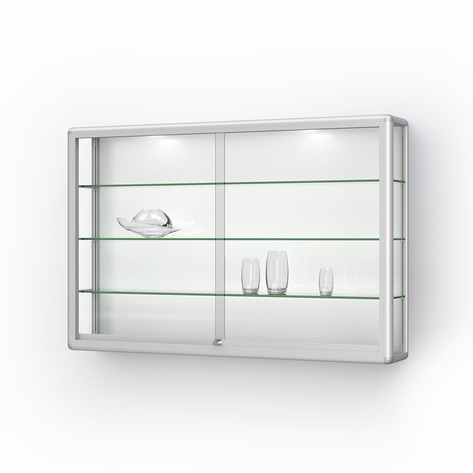 Vitrine, Glasschrank, Wandregal, Regalglas, Vitrinenschrank